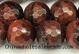 CTE2322 15 inches 10mm faceted round red tiger eye beads