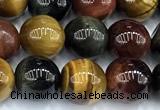 CTE2326 15 inches 8mm round colorful tiger eye beads
