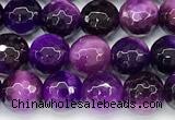 CTE2419 15 inches 6mm faceted round purple tiger eye beads