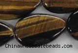 CTE308 15.5 inches 22*34mm flat teardrop yellow tiger eye gemstone beads