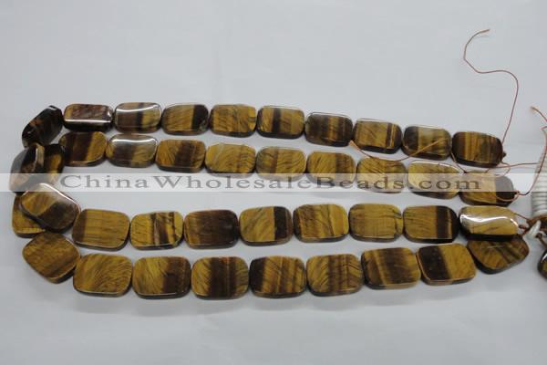 CTE310 15.5 inches 15*20mm rectangle yellow tiger eye gemstone beads