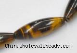 CTE35 15.5 inches 10*30mm rice shape blue tiger eye beads wholesale