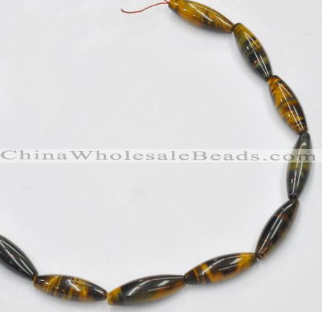 CTE35 15.5 inches 10*30mm rice shape blue tiger eye beads wholesale