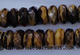 CTE403 15.5 inches 8*14mm faceted rondelle yellow tiger eye beads