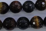 CTE457 15.5 inches 16mm faceted round mixed tiger eye beads
