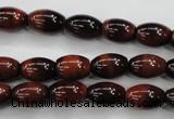 CTE51 15.5 inches 8*12mm rice red tiger eye gemstone beads