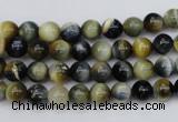 CTE551 15.5 inches 6mm round golden & blue tiger eye beads