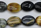 CTE571 15.5 inches 15*20mm oval golden & blue tiger eye beads