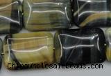 CTE578 15.5 inches 18*25mm rectangle golden & blue tiger eye beads