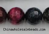 CTE587 15.5 inches 18mm faceted round colorful tiger eye beads