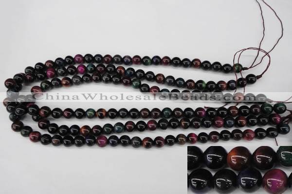 CTE592 15.5 inches 8mm round colorful tiger eye beads wholesale
