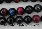 CTE594 15.5 inches 12mm round colorful tiger eye beads wholesale