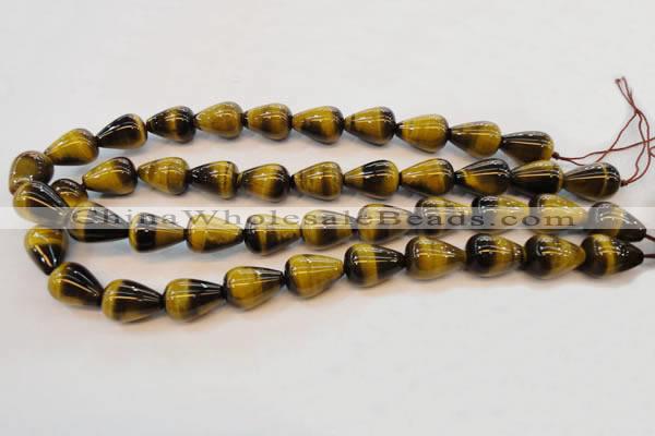 CTE610 15.5 inches 15*20mm teardrop yellow tiger eye beads wholesale