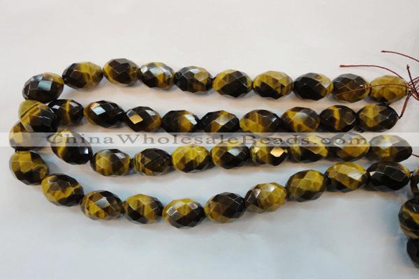 CTE625 15.5 inches 15*20mm faceted rice yellow tiger eye beads wholesale