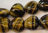 CTE630 15.5 inches 16*16mm heart yellow tiger eye beads wholesale