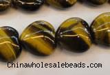 CTE632 15.5 inches 20*20mm heart yellow tiger eye beads wholesale