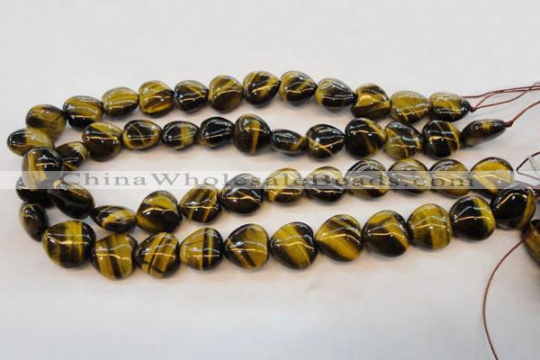CTE632 15.5 inches 20*20mm heart yellow tiger eye beads wholesale