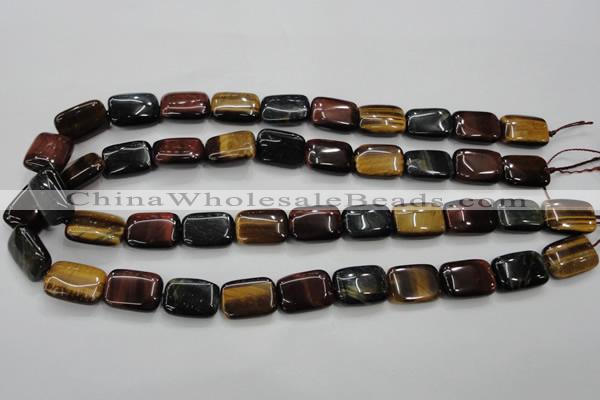 CTE64 15.5 inches 13*18mm rectangle mixed tiger eye gemstone beads