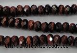 CTE65 15.5 inches 5*8mm faceted rondelle red tiger eye gemstone beads
