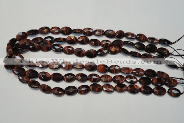 CTE871 15.5 inches 8*10mm faceted oval red tiger eye beads