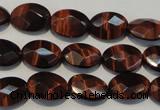 CTE872 15.5 inches 10*14mm faceted oval red tiger eye beads