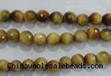 CTE901 15.5 inches 6mm faceted round golden tiger eye beads