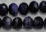 CTE944 15.5 inches 12*16mm faceted rondelle dyed blue tiger eye beads