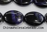CTE955 15.5 inches 18*25mm oval dyed blue tiger eye beads wholesale
