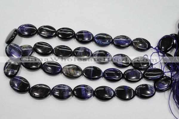 CTE955 15.5 inches 18*25mm oval dyed blue tiger eye beads wholesale