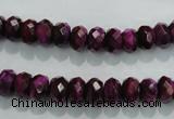 CTE980 15.5 inches 5*8mm faceted rondelle dyed red tiger eye beads