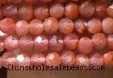 CTG1005 15.5 inches 2mm faceted round tiny south red agate beads