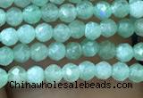 CTG1037 15.5 inches 2mm faceted round tiny green aventurine beads