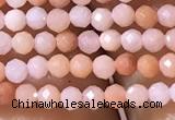 CTG1038 15.5 inches 2mm faceted round tiny pink aventurine beads