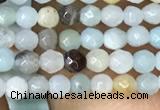 CTG1051 15.5 inches 2mm faceted round tiny amazonite beads