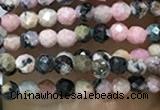 CTG1061 15.5 inches 2mm faceted round tiny rhodonite beads