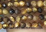 CTG1064 15.5 inches 2mm faceted round tiny yellow tiger eye beads