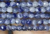 CTG1069 15.5 inches 2mm faceted round tiny blue spot stone beads