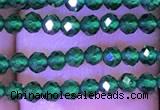 CTG1098 15.5 inches 2mm faceted round tiny quartz glass beads
