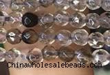 CTG1127 15.5 inches 3mm faceted round tiny smoky quartz beads