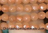 CTG1151 15.5 inches 3mm faceted round tiny red aventurine beads