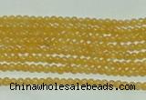 CTG118 15.5 inches 2mm round tiny yellow jade beads wholesale