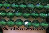 CTG1198 15.5 inches 3mm faceted round tiny quartz glass beads