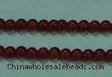CTG12 15.5 inch 3mm round A grade tiny red agate beads wholesale