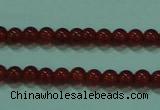 CTG12 15.5 inch 3mm round A grade tiny red agate beads wholesale