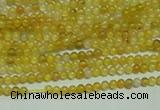 CTG121 15.5 inches 2mm round tiny yellow agate beads wholesale