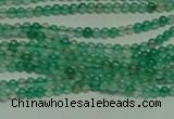 CTG122 15.5 inches 2mm round tiny green agate beads wholesale