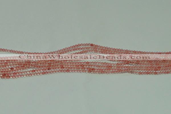CTG124 15.5 inches 2mm round tiny cherry quartz beads wholesale