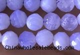 CTG1305 15.5 inches 5mm faceted round blue lace agate beads wholesale