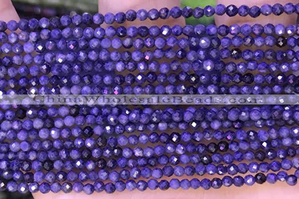 CTG1333 15.5 inches 2mm faceted round sapphire beads wholesale