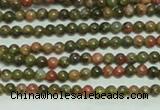 CTG134 15.5 inches 3mm round tiny unakite gemstone beads wholesale